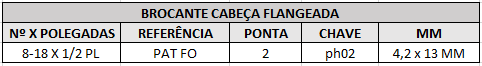 brocante flangeado 4 2 x 13 mm