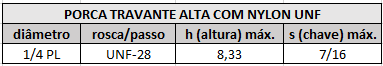 porca auto travante alta unf 1 4