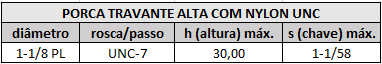 porca auto travante alta unc 1 1 8