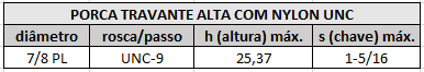 porca auto travante alta unc 7 8