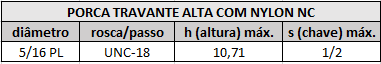 porca auto travante alta unc 5 16